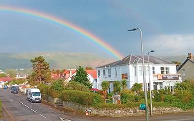 Rainbow over the Woodhouse Hotel
